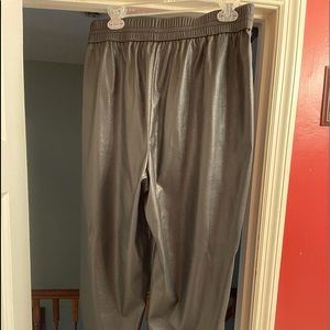 Black vegan leather pants
